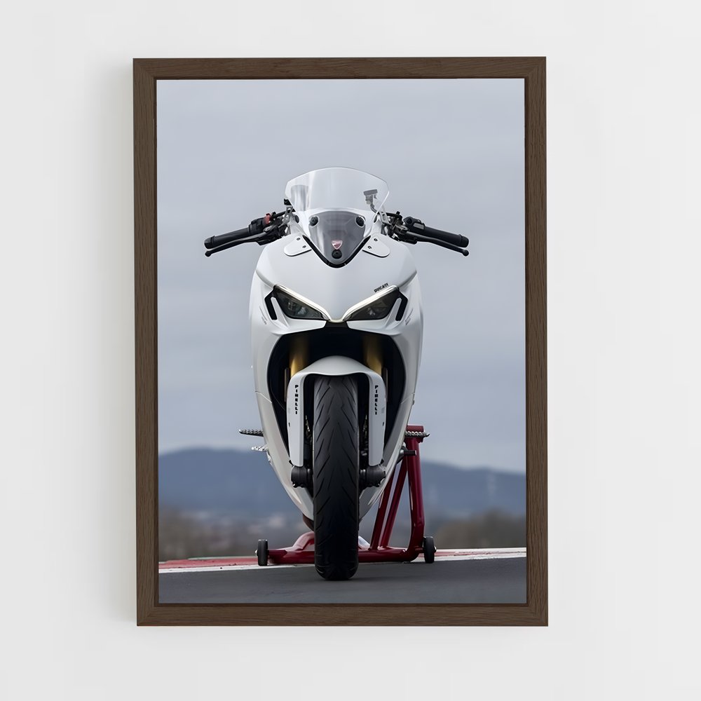 Poster Roadster Blanc – affiche Ducati (vue 5)